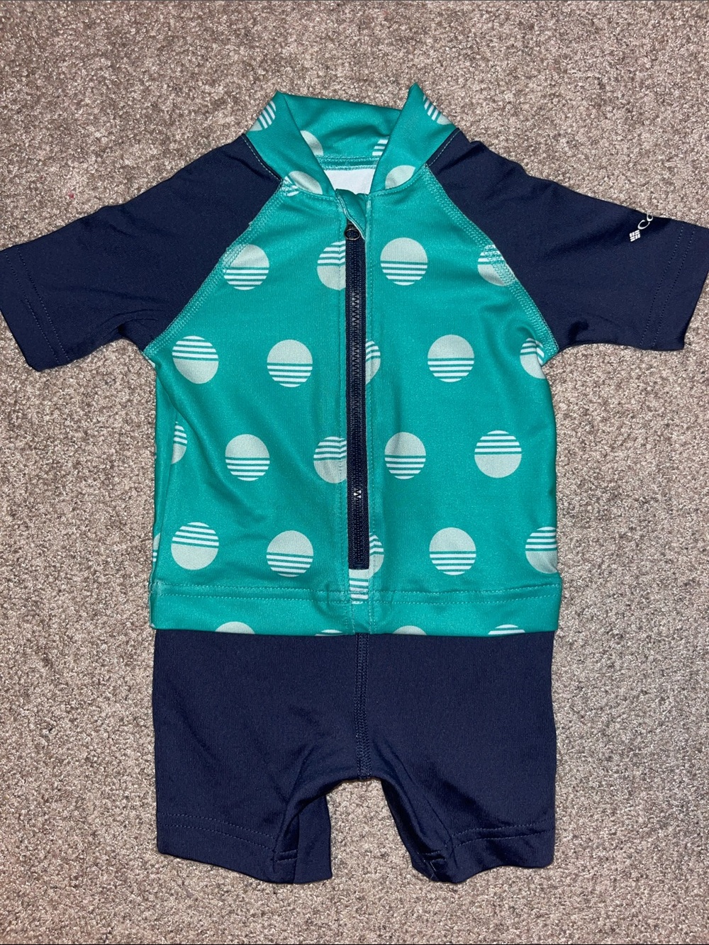 NWOT Columbia Baby Short-Sleeve Rash Guard Swim Suit